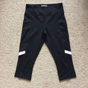 Forever 21 Black Mesh Cropped Leggings